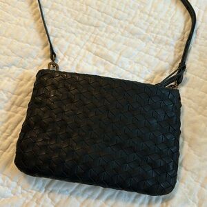 Madewell Black Leather Crossbody Purse